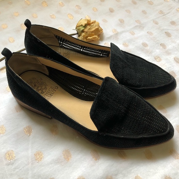Vince Camuto Shoes - Vince Camuto Kade Cutout Black Leather Loafers